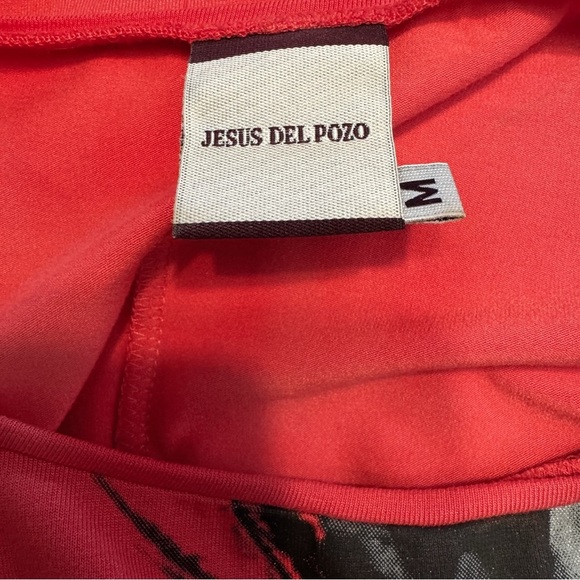 Delpozo Coral Abstract Floral Print Signature Designer Women’s T-shirt Sz M - Picture 6 of 7